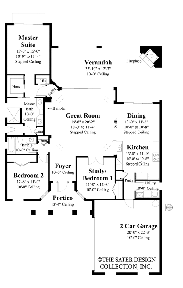 Classical Floor Plan - Main Floor Plan #930-396
