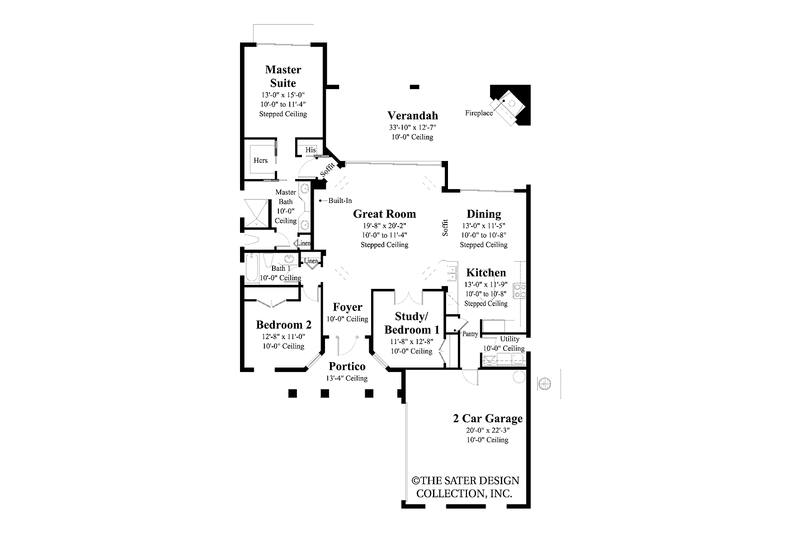 Dream House Plan - Floor Plan - Main Floor for Classical House Plan #930-396 - 3 bed, 2 bath