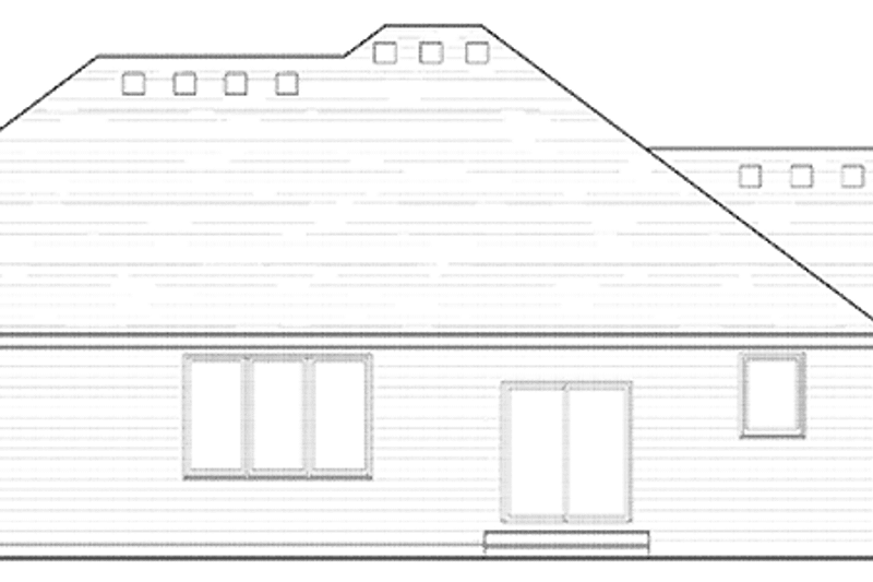 Home Plan - Exterior - Rear Elevation for European House Plan #51-965 - 1 bed, 1.5 bath