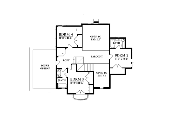 House Design - Country Floor Plan - Upper Floor Plan #937-33