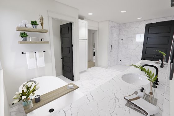 Interior - Master Bathroom 2 for Craftsman House Plan #51-1267 - 4 bed, 3.5 bath