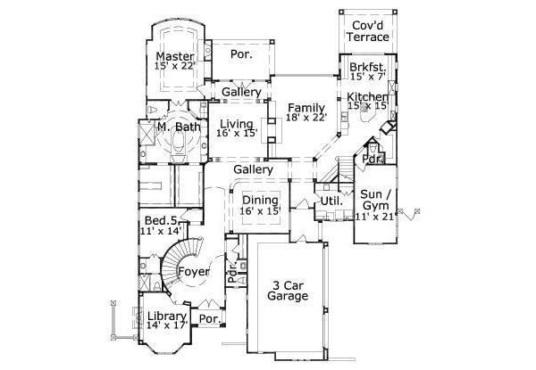 European Floor Plan - Main Floor Plan #411-840
