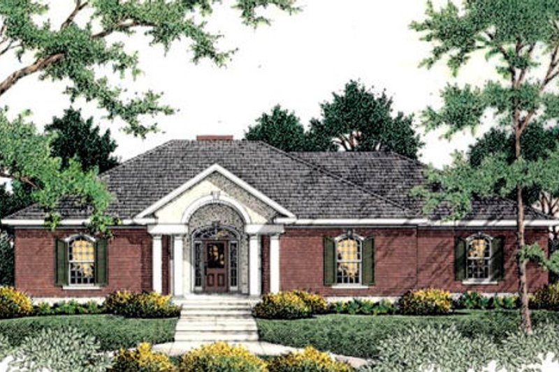 Architectural House Design - Southern Exterior - Front Elevation Plan #406-127