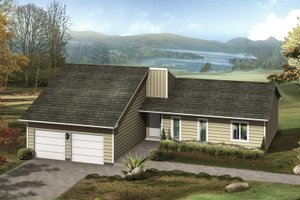 Ranch Exterior - Front Elevation Plan #57-674