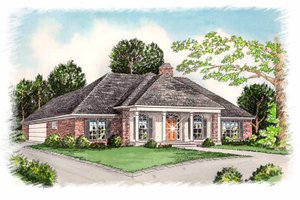 Architectural House Design - European Exterior - Front Elevation Plan #15-307