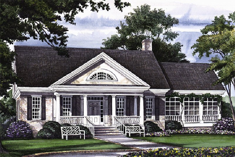 Home Plan - Southern Exterior - Front Elevation Plan #137-167