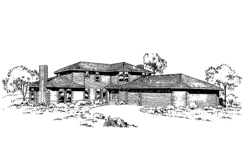 Architectural House Design - Exterior - Front Elevation 3 for Traditional House Plan #60-995 - 3 bed, 2.5 bath