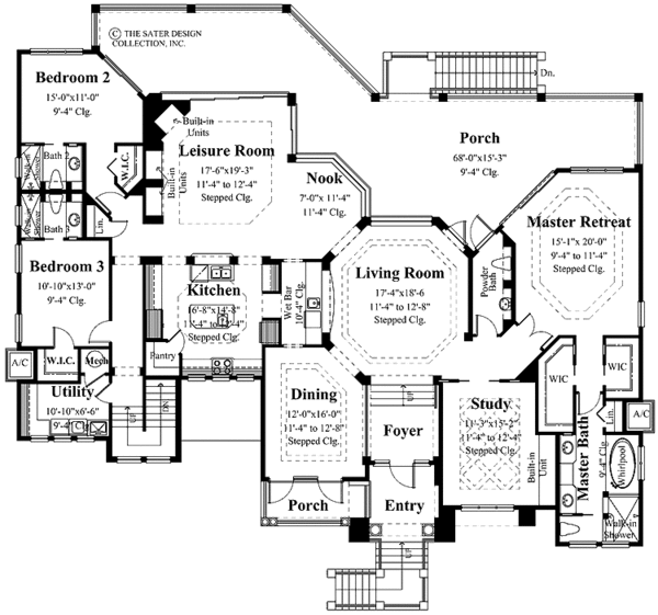 Home Plan - Mediterranean Floor Plan - Main Floor Plan #930-172