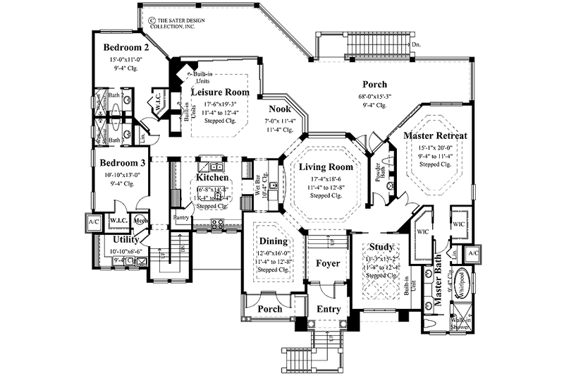 Home Plan - Floor Plan - Main Floor for Mediterranean House Plan #930-172 - 3 bed, 3.5 bath