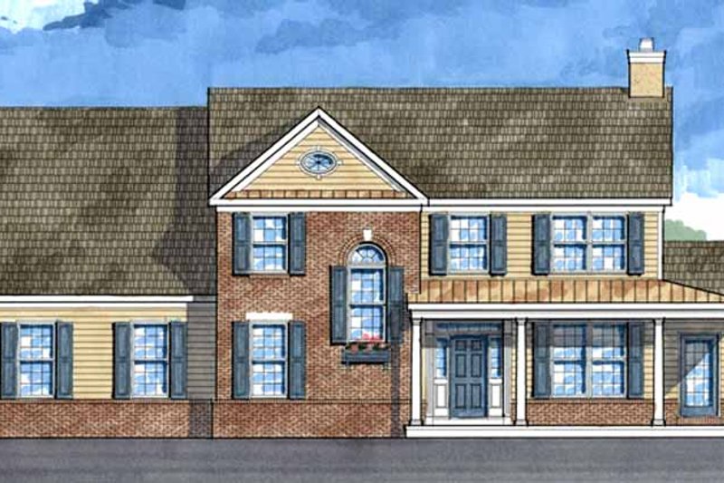 House Blueprint - Country Exterior - Front Elevation Plan #1029-20