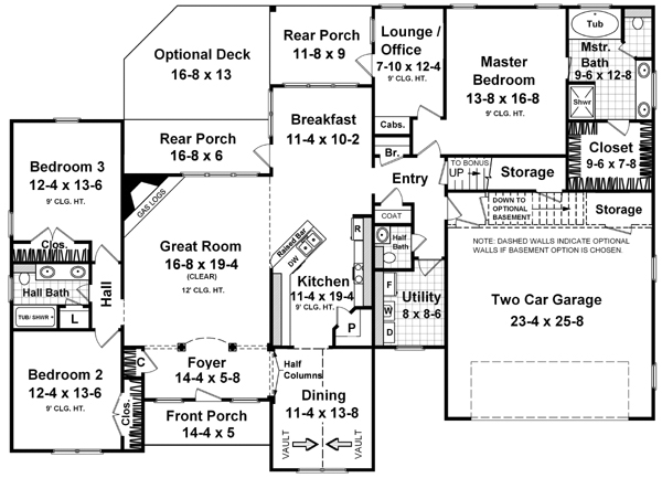 Dream House Plan - European Floor Plan - Main Floor Plan #21-136