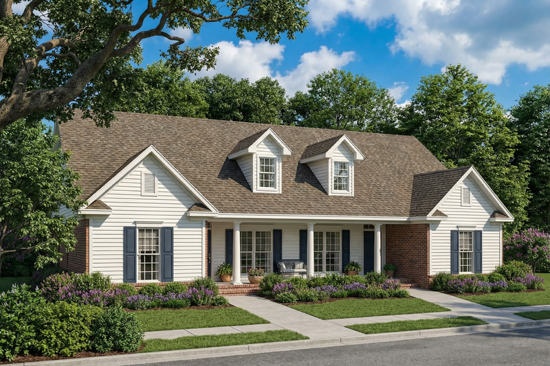 Home Plan - Exterior - Front Elevation 2 for Country House Plan #17-3470 - 3 bed, 2 bath