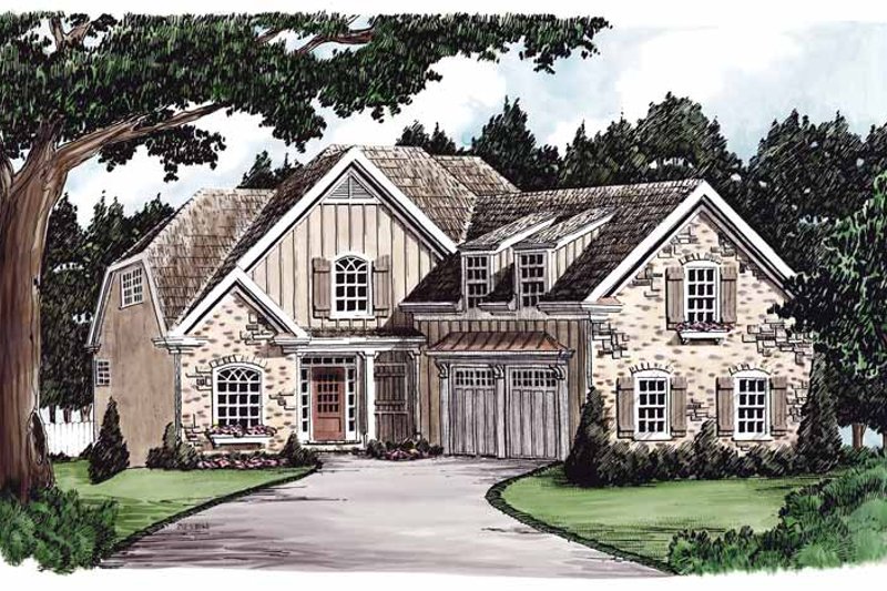 Dream House Plan - Colonial Exterior - Front Elevation Plan #927-588