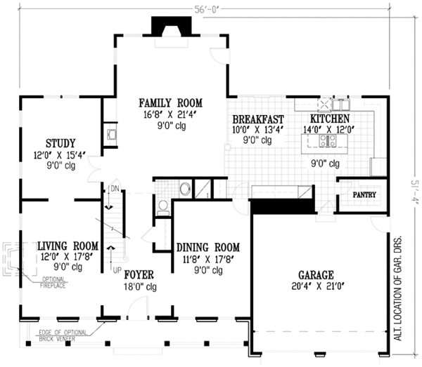Architectural House Design - Country Floor Plan - Main Floor Plan #953-47