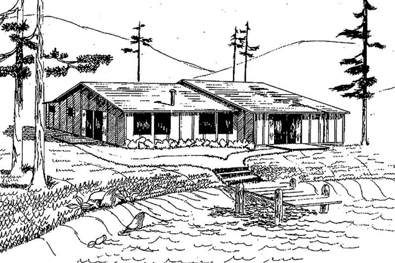 Dream House Plan - Contemporary Exterior - Front Elevation Plan #60-747