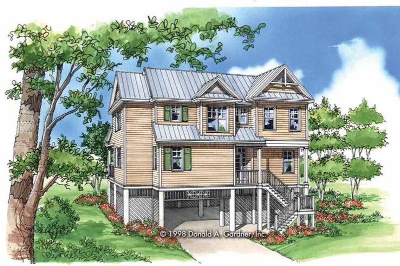 Architectural House Design - Craftsman Exterior - Front Elevation Plan #929-419