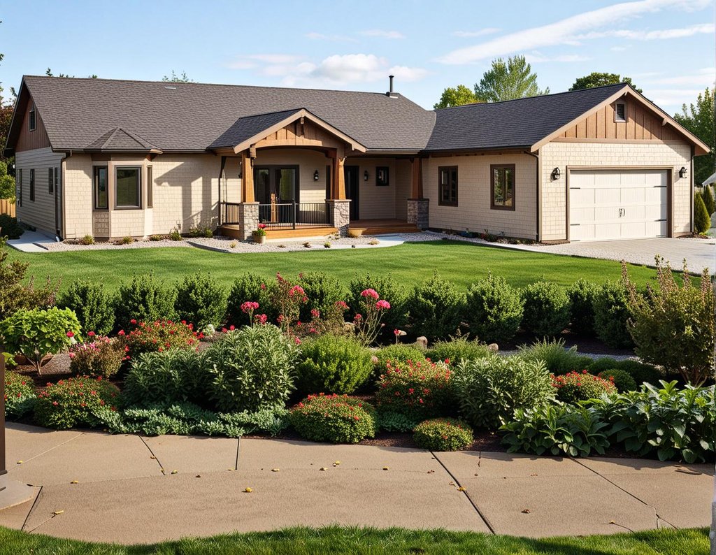 Exterior - Front Elevation 2 for Ranch House Plan #117-575 - 4 bed, 3.5 bath