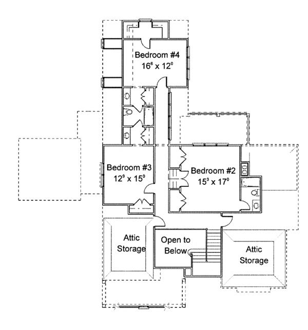 Dream House Plan - Country Floor Plan - Upper Floor Plan #429-264
