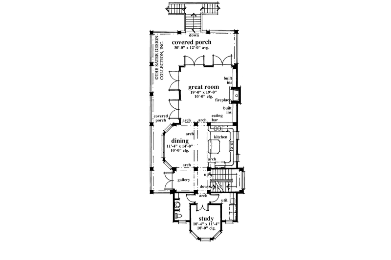 Architectural House Design - Floor Plan - Main Floor for Country House Plan #930-68 - 3 bed, 2.5 bath