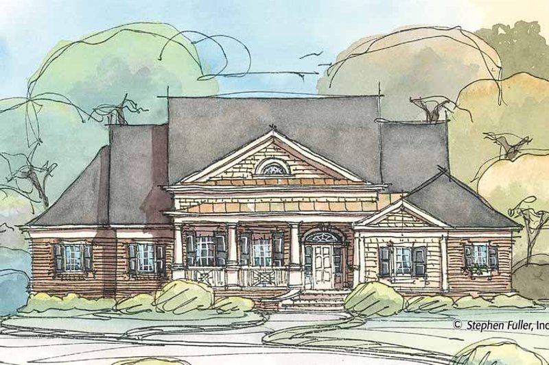 Home Plan - Exterior - Front Elevation 3 for Colonial House Plan #429-412 - 4 bed, 3.5 bath