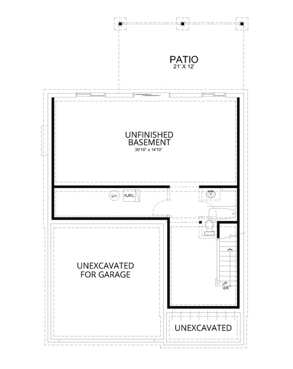 Craftsman Floor Plan - Lower Floor Plan #112-223