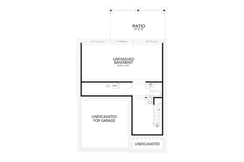 Architectural House Design - Floor Plan - Lower Floor for Craftsman House Plan #112-223 - 3 bed, 2.5 bath