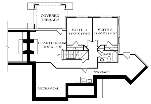 Dream House Plan - European Floor Plan - Lower Floor Plan #453-635