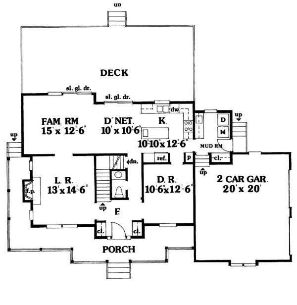 Architectural House Design - Victorian Floor Plan - Main Floor Plan #456-50