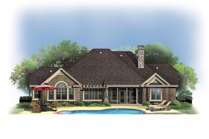 Dream House Plan - Exterior - Rear Elevation 1 for Craftsman House Plan #929-908 - 4 bed, 3.5 bath