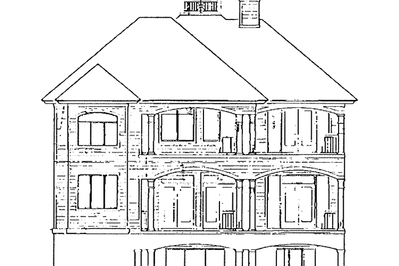 Architectural House Design - Exterior - Rear Elevation for Mediterranean House Plan #930-116 - 3 bed, 3.5 bath