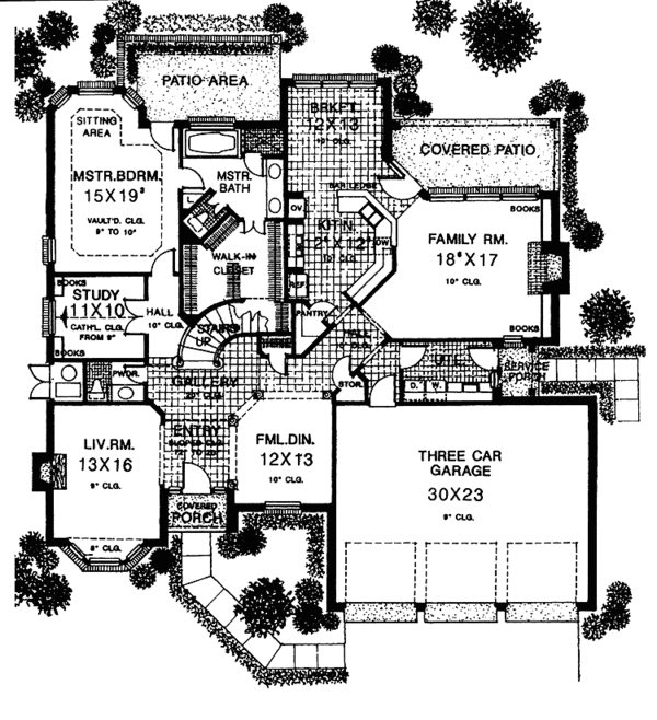 House Plan Design - Country Floor Plan - Main Floor Plan #310-1128