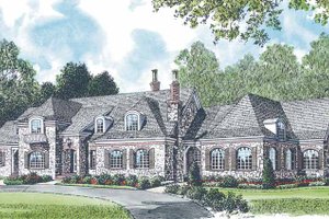 Dream House Plan - Exterior - Front Elevation for European House Plan #453-198 - 5 bed, 5 bath