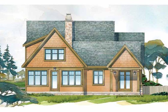 Exterior - Rear Elevation for Craftsman House Plan #928-228 - 4 bed, 4 bath