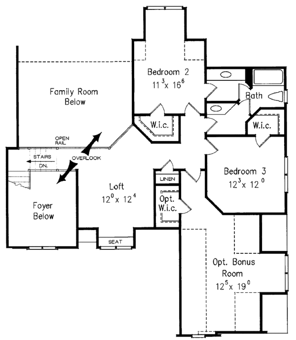House Plan Design - Country Floor Plan - Upper Floor Plan #927-915