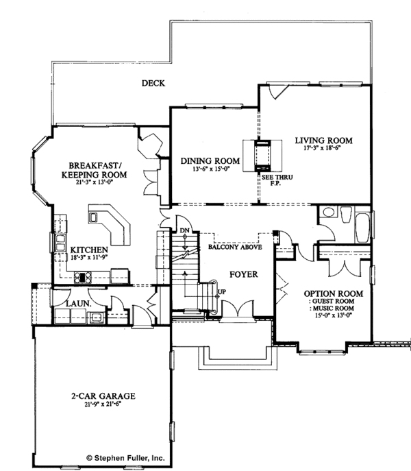 Dream House Plan - European Floor Plan - Main Floor Plan #429-53