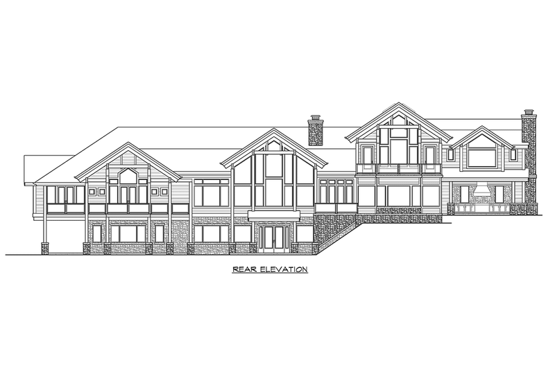 House Plan Design - Exterior - Other Elevation 2 for Craftsman House Plan #132-215 - 4 bed, 6.5 bath
