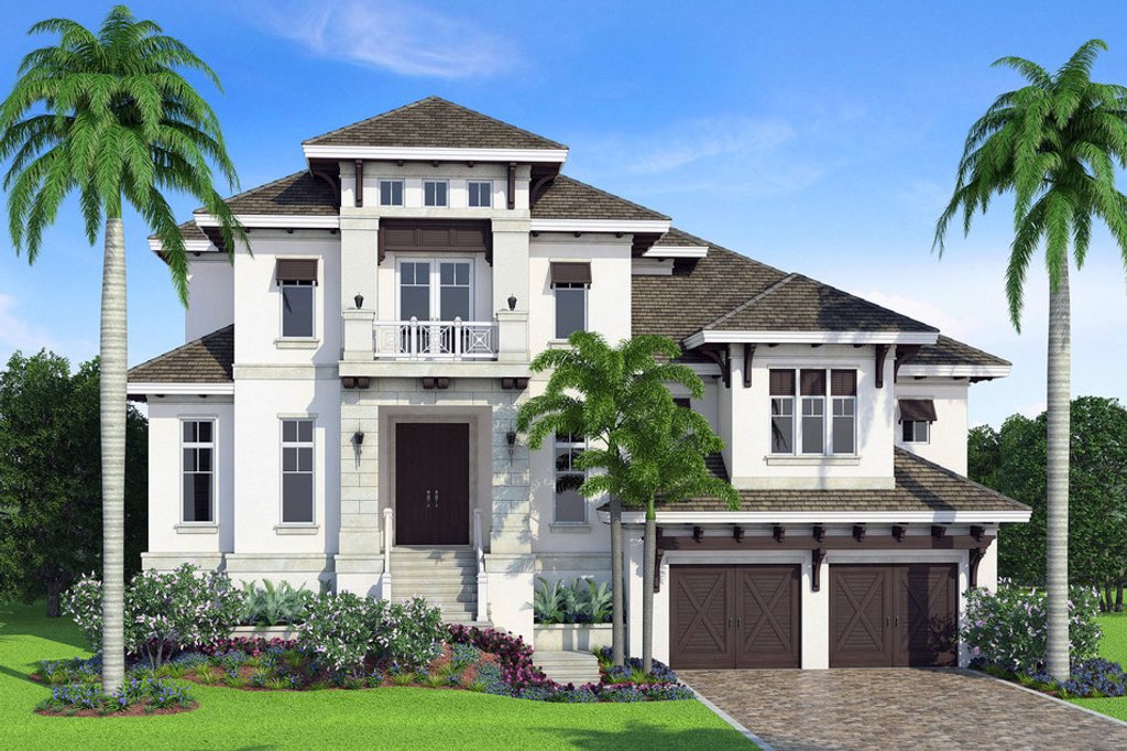 Beach Style House Plan - 3 Beds 3.5 Baths 4712 Sq/Ft Plan #27-569
