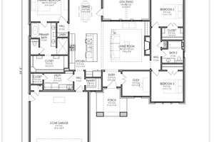 Floor Plan - Main Floor for Contemporary House Plan #1119-4 - 4 bed, 2 bath
