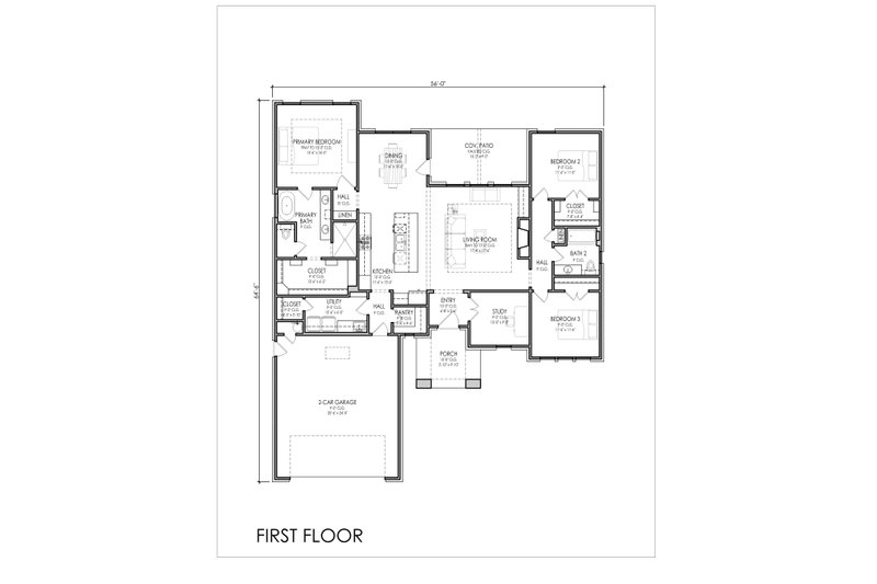 Dream House Plan - Floor Plan - Main Floor for Contemporary House Plan #1119-4 - 4 bed, 2 bath