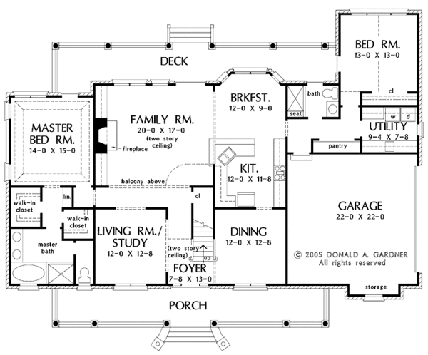 Dream House Plan - Traditional Floor Plan - Main Floor Plan #929-817