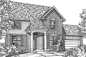 Dream House Plan - Exterior - Front Elevation for Prairie House Plan #320-1042 - 4 bed, 2.5 bath