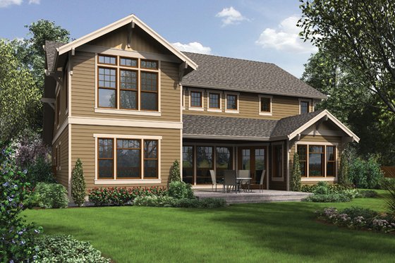 Exterior - Rear Elevation for Craftsman House Plan #48-905 - 4 bed, 5.5 bath