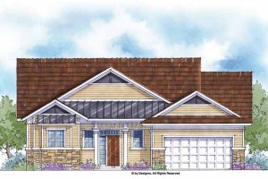 Country Exterior - Front Elevation Plan #938-37