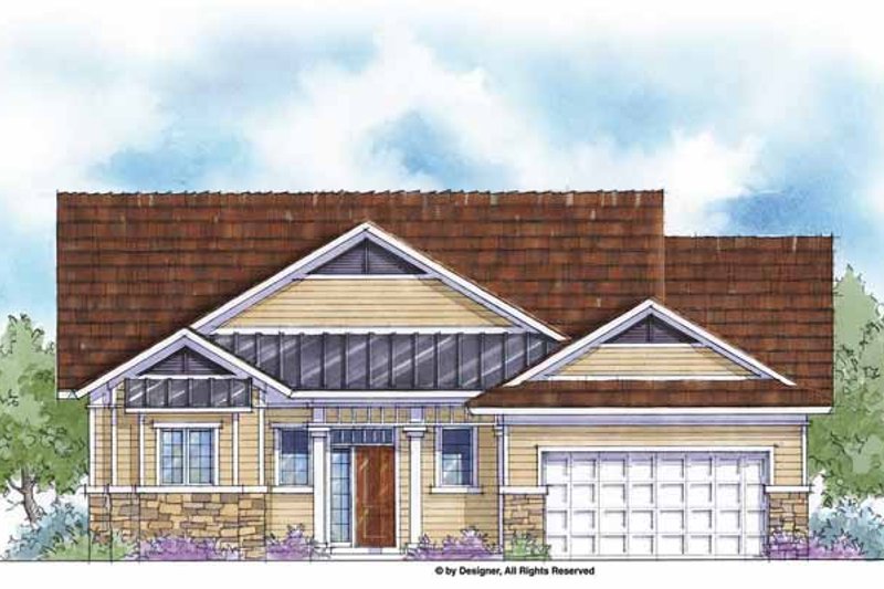 Architectural House Design - Country Exterior - Front Elevation Plan #938-37