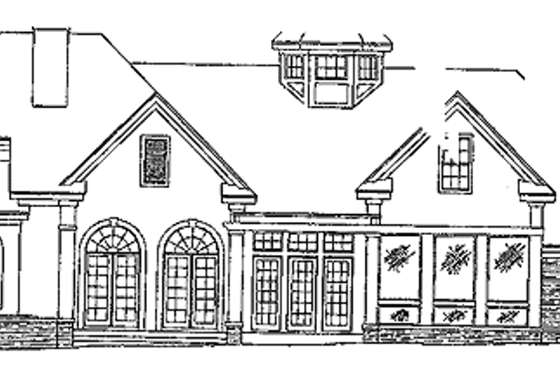 Dream House Plan - Exterior - Rear Elevation 1 for Country House Plan #952-78 - 5 bed, 4 bath