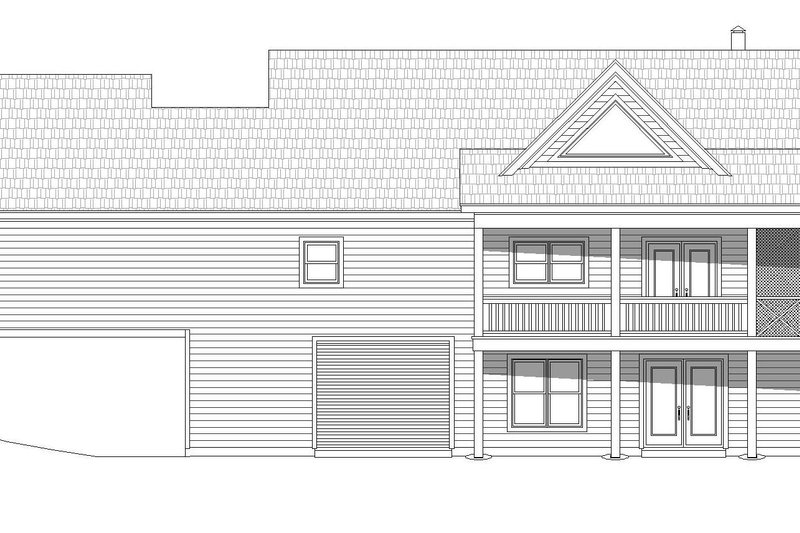 Architectural House Design - Exterior - Rear Elevation 1 for Country House Plan #932-62 - 2 bed, 2 bath