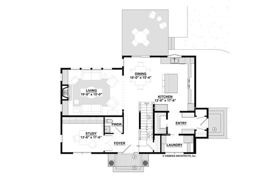 Floor Plan - Main Floor for Traditional House Plan #928-349 - 5 bed, 3.5 bath