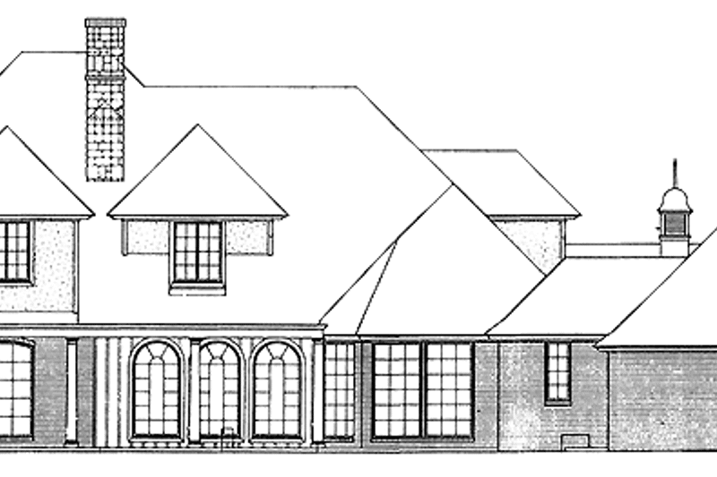 Home Plan - Exterior - Rear Elevation for Country House Plan #310-1032 - 5 bed, 5 bath