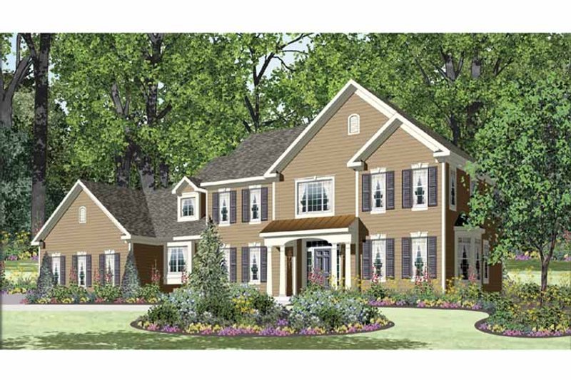 Home Plan - Exterior - Front Elevation 3 for Traditional House Plan #328-464 - 4 bed, 3.5 bath