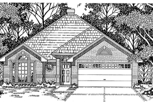 Dream House Plan - Exterior - Front Elevation for European House Plan #42-515 - 3 bed, 2 bath